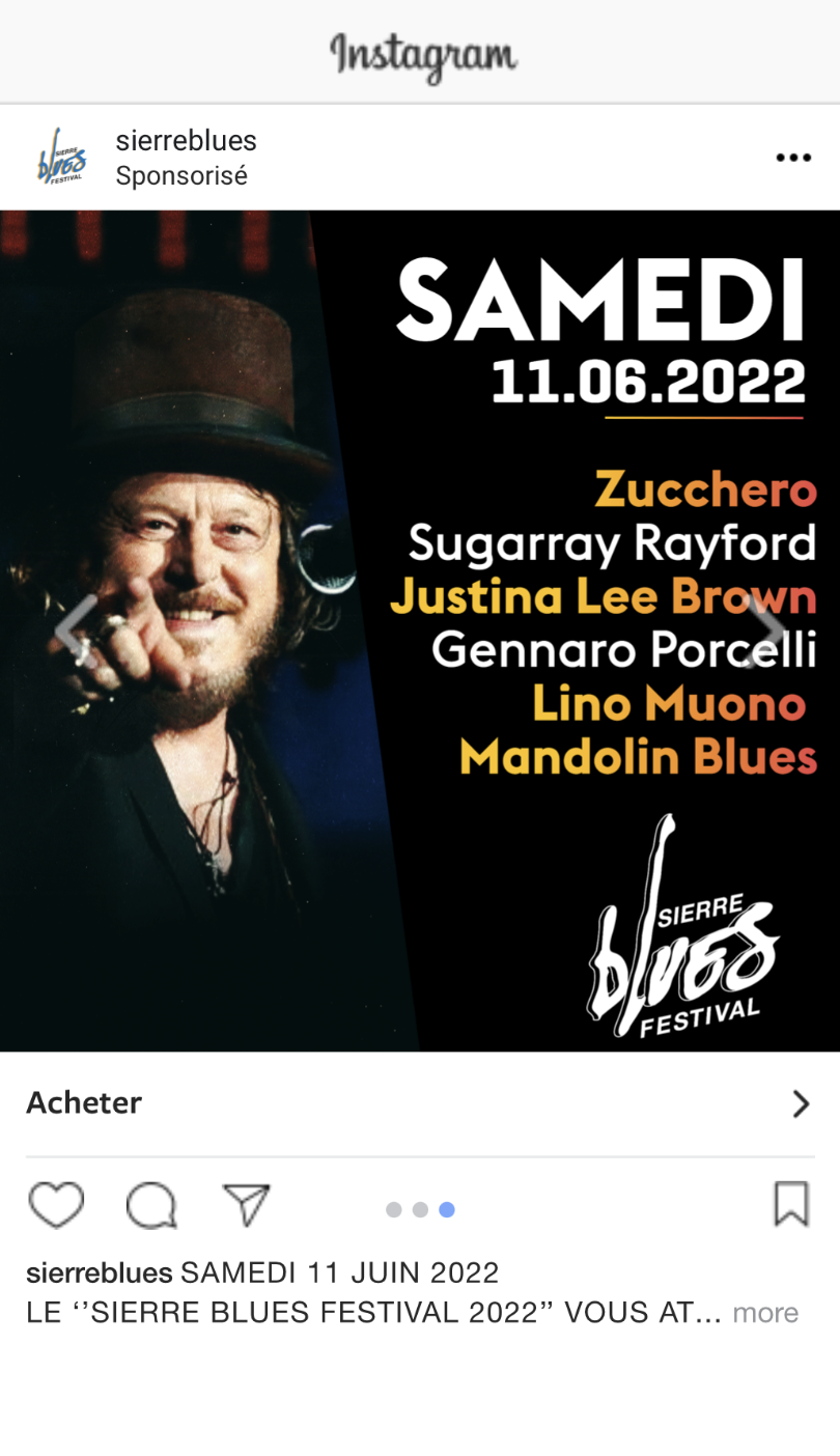 Sierre Blues Festival — accompagnement de campagne de communication — visuel 1