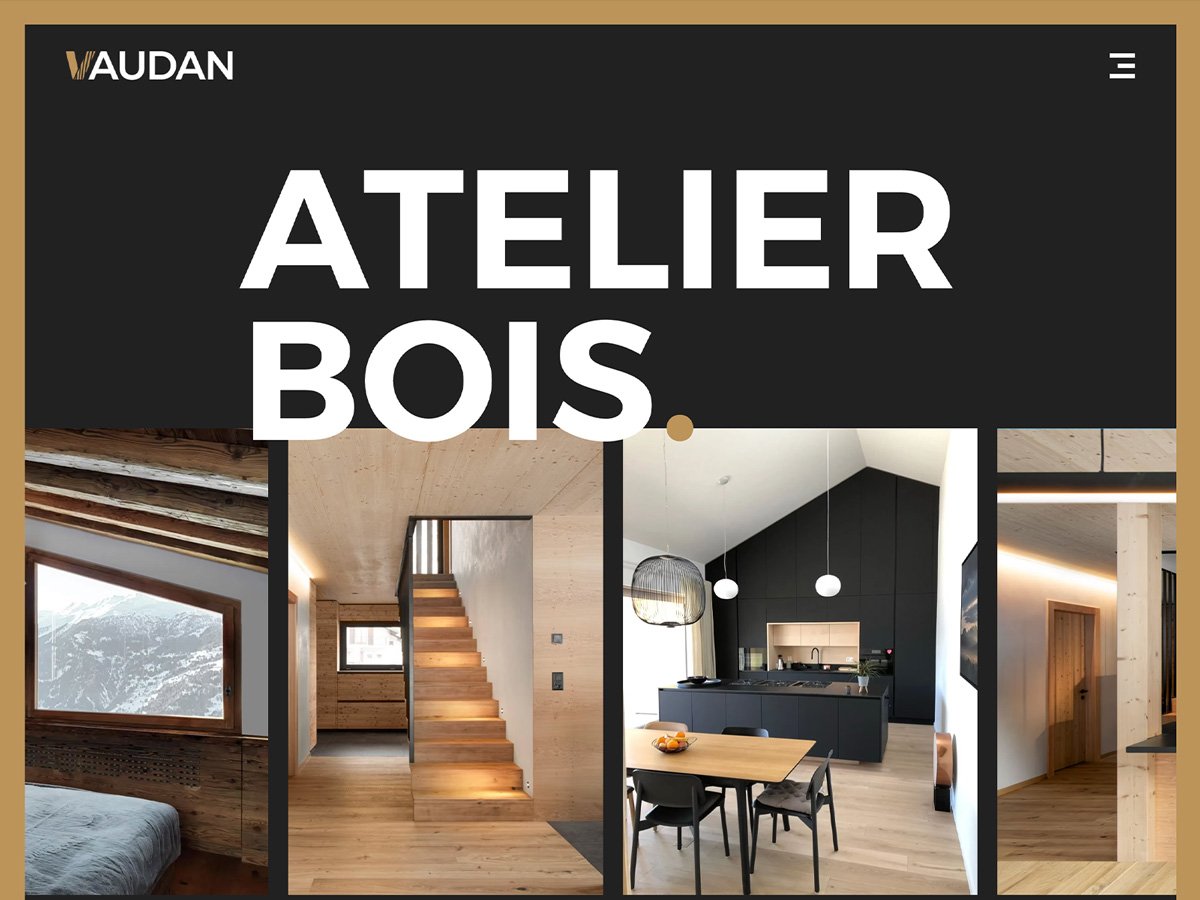 Vaudan Atelier Bois — refonte de site internet et branding par FORSTEL Consulting